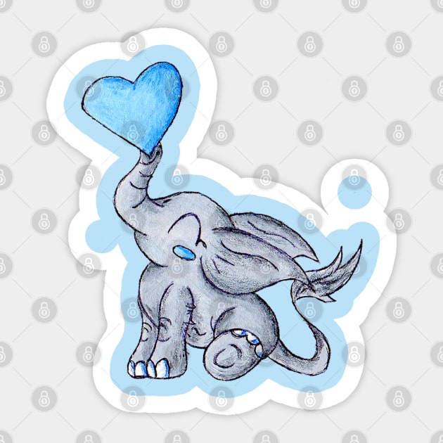 Heart for Baby (Boy) Sticker by KristenOKeefeArt